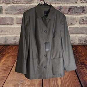 Bianca Jacket 44 NWT woman's gray lined wool blend Jacket. Office Fall/ winter.